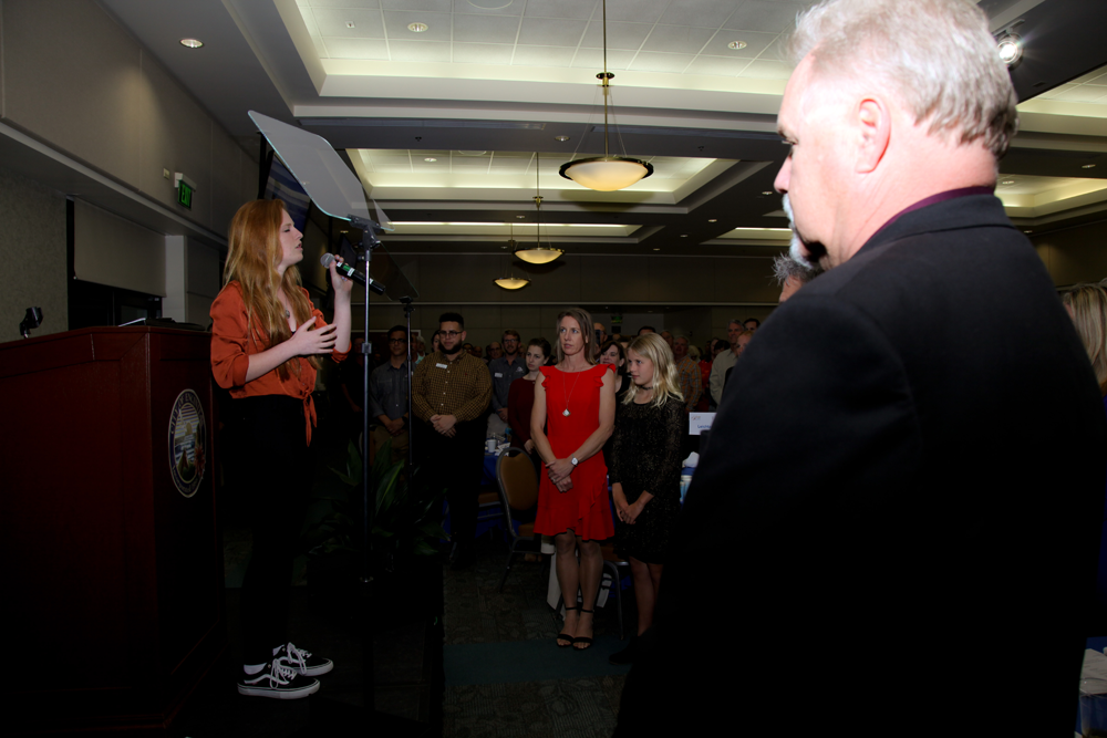 Performing The National Anthem at the "State of the City" address for the City of Encinitas, CA
