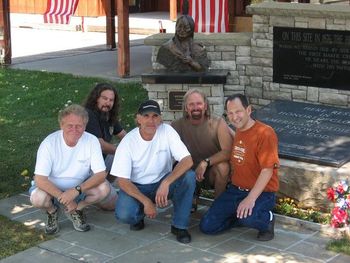 07-29-08: At the Tomb of the Unknown Soldier on the Custer Battlefield with our good friend Chris Kortlander of Garryowen MT