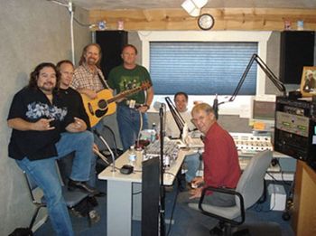 2006 - A trip to the White Mountains would never be complete without a visit to KTHQ in
Pinetop, AZ. Our friend JJ has been faithfully playing our music for almost ten
years. We always have fun visiting the station and love the opportunity to perform