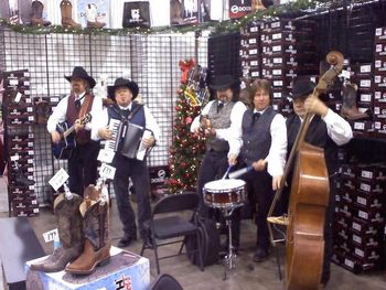 We start this pic with a performance in the Double-H Boots booth at the Cowboy Christmas in Vegas during the National Finals Rodeo in December.