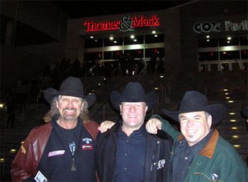 2006 - NFR - Our producer, Gary Morse, was in town to perform with Brooks and Dunn and
have a little party time with us. We thank Gary for the awesome seats at the
National Finals Rodeo