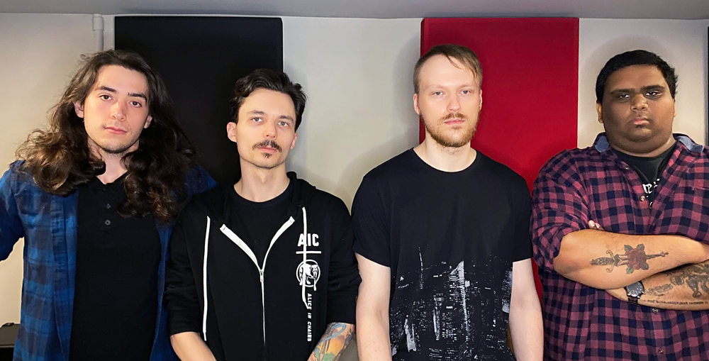 Left to Right: Nathan Miller (Drums), Scott Leidl (Bass/Vocals), Graham Strach (Vocals/Guitar), Ash Reddy (Guitar/Vocals)