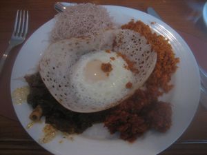 Typical Sri Lankan breakfast