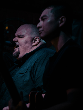 May 18, 2019 @ Bodega's Alley ...Big Daddy Caleb (Vocals) and Thai Nguyen (Guitar) - Photo by Audrey Hertel