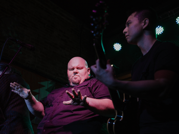 May 18, 2019 @ Bodega's Alley ...Big Daddy Caleb (Vocals) and Thai Nguyen (Guitar) - Photo by Audrey Hertel
