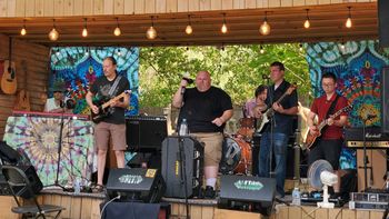 September 6, 2020 @ Private Party - McClelland, IA ...Jeremiah Weir (Piano/organ), Matt "Guitar" Richardson (Guitar), Big Daddy Caleb (Vocals), Joe Fox (Drums), Jake Wiese (Bass), Thai Nguyen (Guitar). - Photo by Kris Whisenhunt