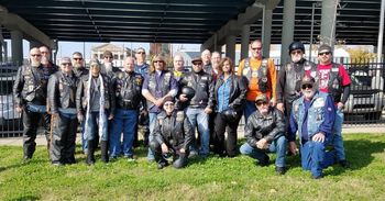 Ann with American Legion Riders at Veteran's Day Parade, Knoxville, TN - Ann is a member of ALR, Post 42, Gatesville, TX