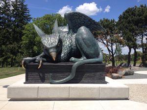 Gryph statue at University of Guelph campus