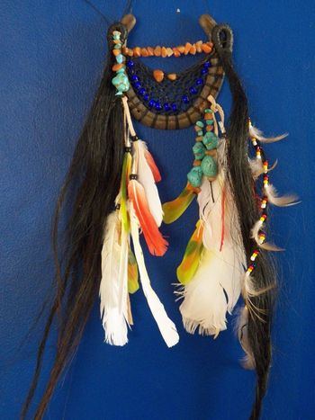 Made as a Christmas gift from two living horses tails from a daughter-in-law to her mother-in-law. Dec 2014