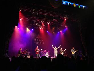 Chuck and his band working the crowd