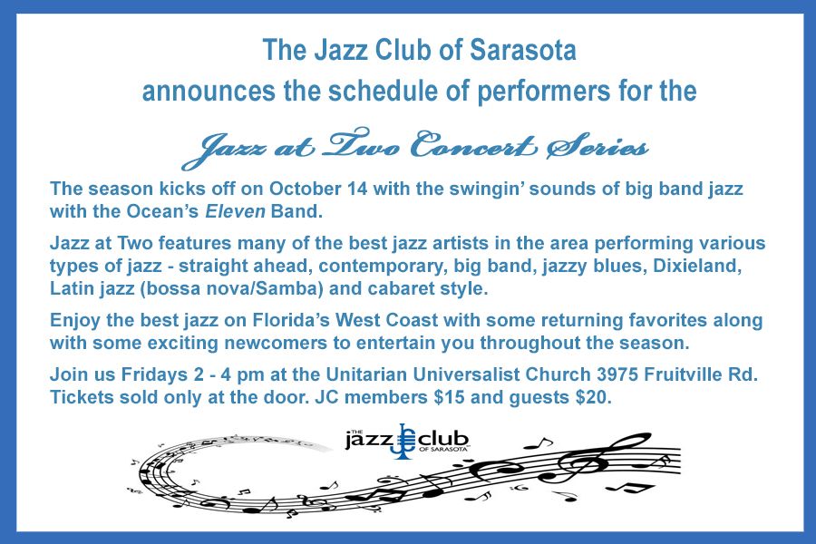 SEE YOU IN THE FALL WITH MORE GREAT JAZZ