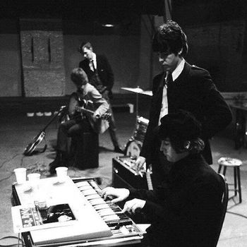 The Beatles rehearsals with Gary Hurst at Donmar Hall; photo by Robert Whitaker, www.robertwhitakerphotography.com