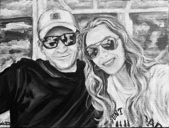 Black and white portrait