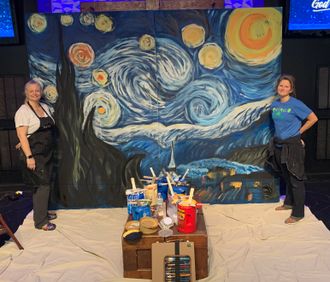 Cornerstone Community Church Starry Night Mural, December 2019