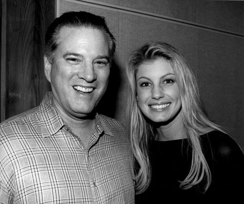 With Faith Hill at a promo tour stop in the '90s