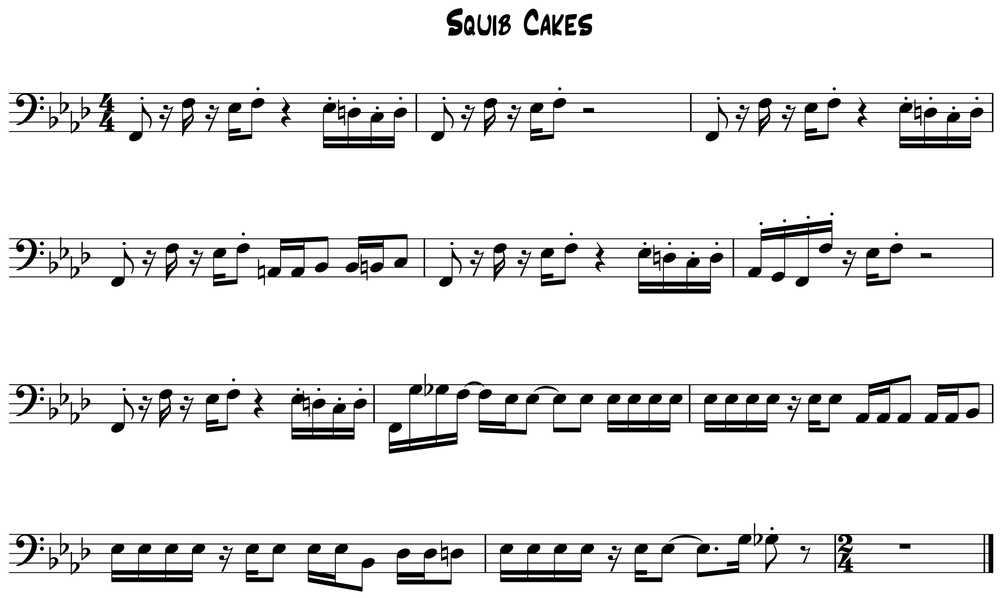 Squib Cakes Tower Of Power Bass Transcription