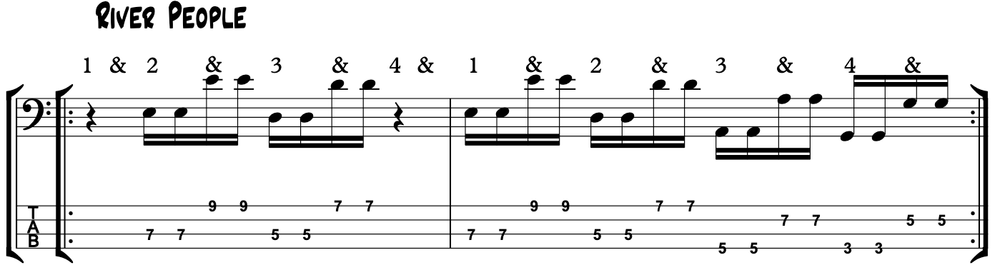 River People Bass Line By Weather Report played by Jaco Pastorius