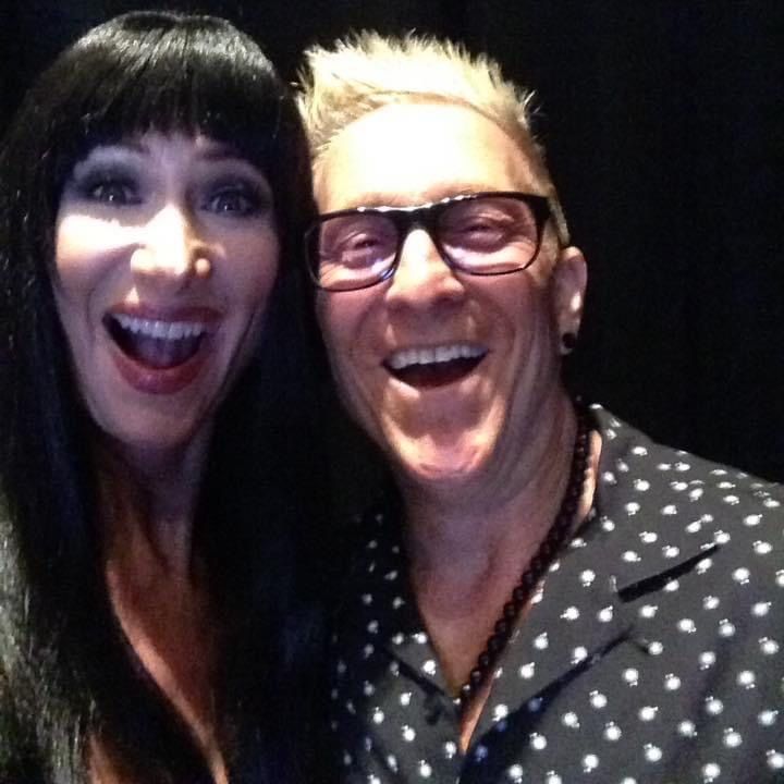 LISA AS CHER WITH CHER'S DRUMMER, MARK SCHULMAN, 2017
