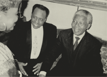 One of the biggest thrills of David’s life was meeting Nelson Mandela, former President of South Africa, in Washington, D.C., at a private function at the home of Rev. Jessie Jackson. Also pictured is Nomalizo Leah Tutu (wife of Desmond Tutu).