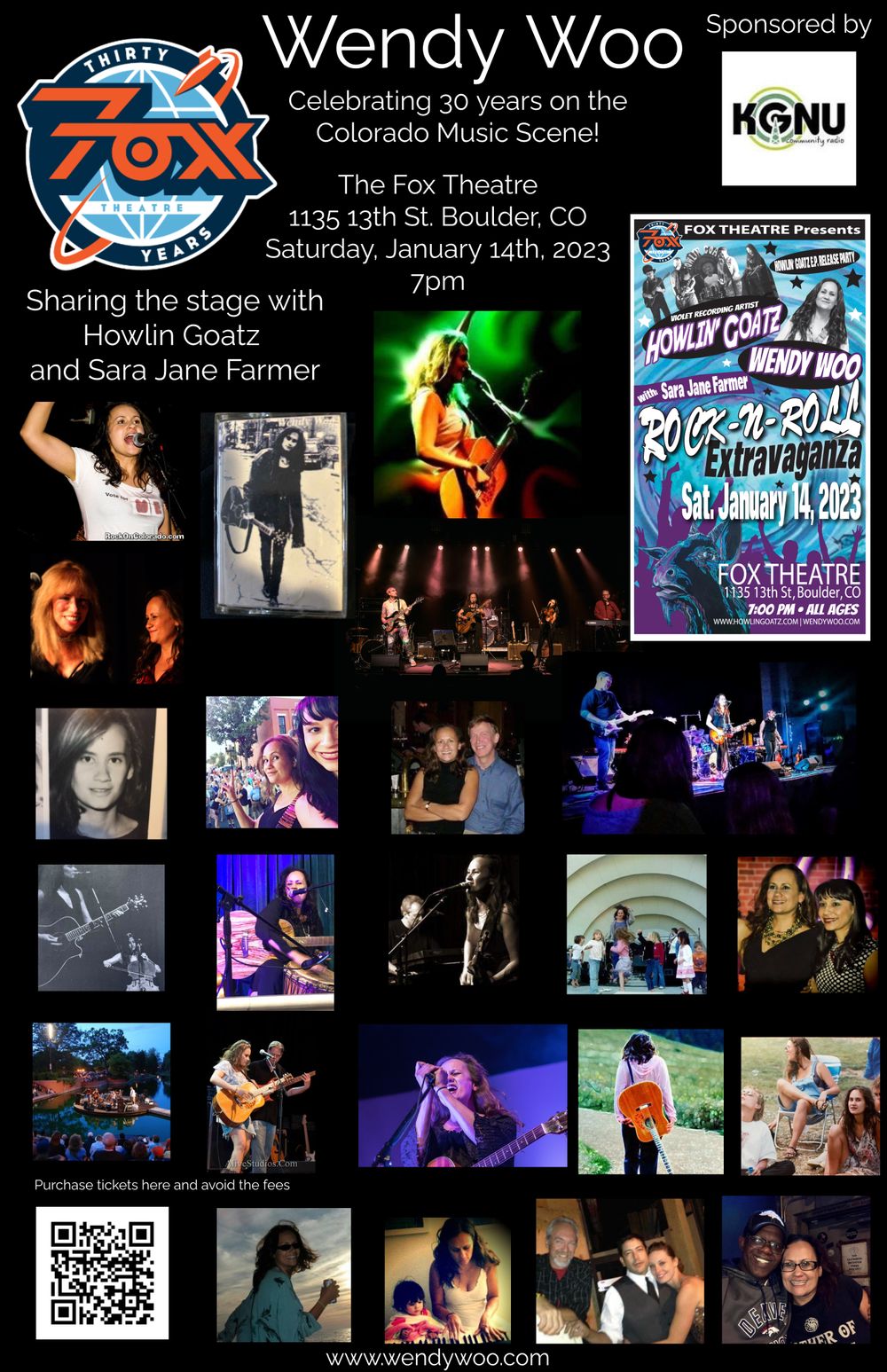 Get your tickets to my big 30 years on the Colorado Music Scene event at The Fox Theatre in Boulder, CO
