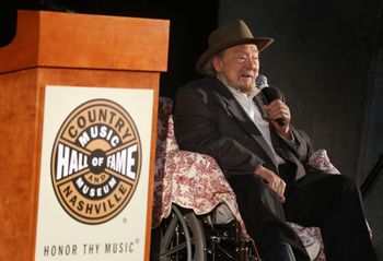 Mac Wiseman is announced as the ‘Veterans Era Artist’ inductee during a press conference at the Country Music Hall of Fame and Museum in Nashville. Photo Credit: Alan Poizner (CMA)