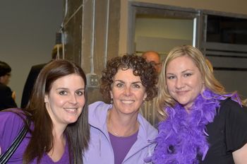 Wearing purple for a great cause!! Catriona Laird (in the boa) is the Silent Auction co-ordinator and daughter of Alison in whose memory the event is organized.