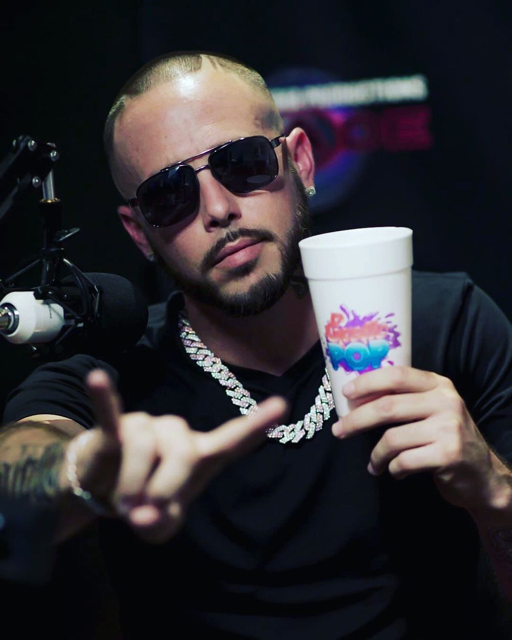 Marcus Money (Musical Artist) with Exotic Pop - Photograph of the rapper, singer, songwriter and record producer