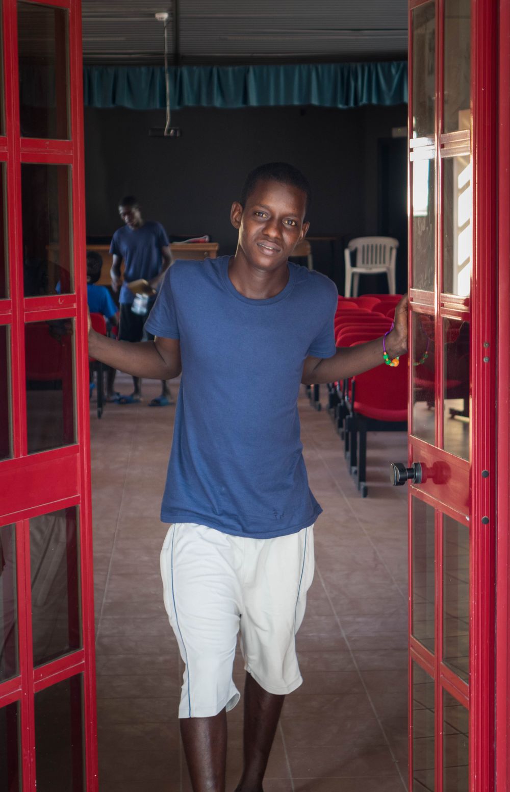 Alpha, a 17-year-old boy from Sierra Leone: “I spent three years in prison in Libya. They beat you there. The Libyans are bad people.” Umberto Primo, Syracuse, Sicily, 2017.