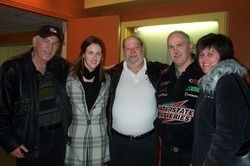 Dave Frolick, Country Singer Annik Quesnel, Bill Osmond and Annik's parents at the Marven James concert, Montreal, Quebec, Canada
