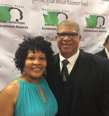 Award Ceremony 2017 Honored at the 2017 WA State African American Achievement Awards. Pictured here with my husband Pastor Lonnie Mitchell