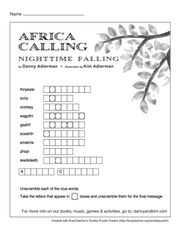 Africa Calling Double Puzzle worksheet