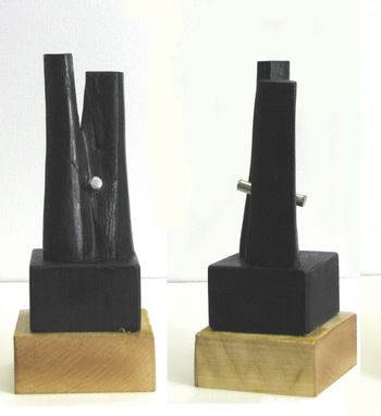 Memorial 2015 3.5 X 3.5 X 7" tall - Ebony and Aluminum rod with Maple base - Maquet for a monument idea