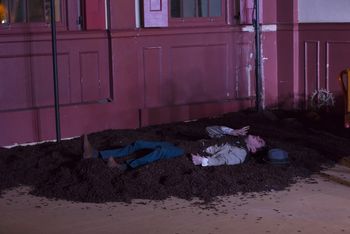Christopher Cartmill's production of August Strindberg's A DREAM PLAY (Buried Alive) Brian Schwartz (Father) in August Strindberg's A DREAM PLAY, directed by Christopher Cartmill with sets by Claudia Barragan, lights by Casandra Zeugin & costumes by Sarah Zinn (photo by Matt Pilsner).