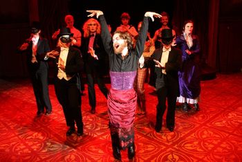 George Sand's GABRIEL — Faustina performs — Ryan Colescott with the Ensemble Christopher Cartmill (director), Maximo Grano de Oro (lighting design), Sophie Philips-Roberst (costume design), Dave Mortelito (set design) photo by Allegra Heart