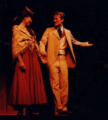 Kathleen and Tempy Roberta Kisker (as Perdita) and Christopher Cartmill (as Tempy) in the 1994 tour of Christopher Cartmill's LIGHT IN LOVE in Lincoln, Nebraska