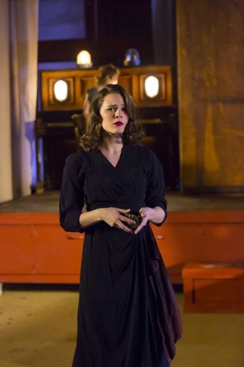 Christopher Cartmill's production of August Strindberg's A DREAM PLAY (Edith's Mother) Kailtin Omerod (Edith's Mother) in August Strindberg's A DREAM PLAY, directed by Christopher Cartmill with sets by Claudia Barragan, lights by Casandra Zeugin & costumes by Sarah Zinn (photo by Matt Pilsner).