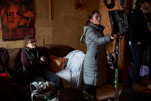 Amy Jo & Marian Wihak on the set of Tammy's Always Dying Photo by Marni Grossman