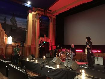 Crest Theater soundcheck TSC soundcheck Jan 9, 2016, Premiere of "Lawless Range", which has 4 Stone Coyotes songs in soundtrack. All Crest photos by Ziba Ghassemi
