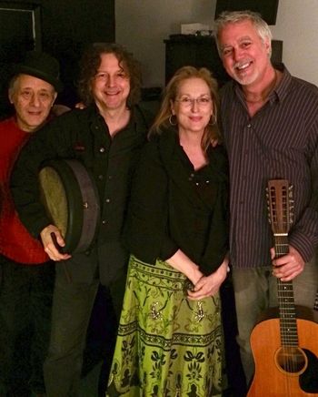 Meryl Streep! A recording session with Meryl Streep, Joe Grafasi, and John Benthal, for Lewis Black's "Big Stars, Big Cure."