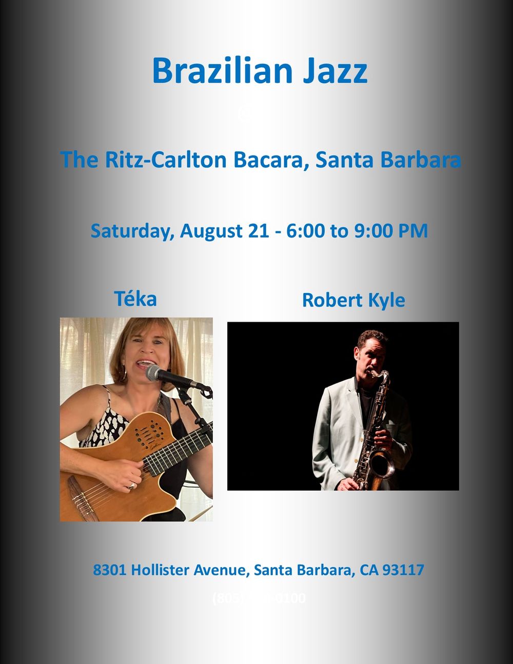Stop by for a drink and Brazilian Jazz