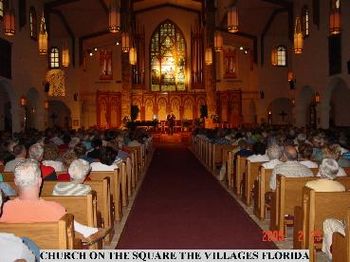 NORMAN LEE WITH CHILDREN FROM CAMEROON AFRICA, (FILLED TO CAPACITY) CHURCH ON THE SQUARE THE VILLAGES, FLORIDA