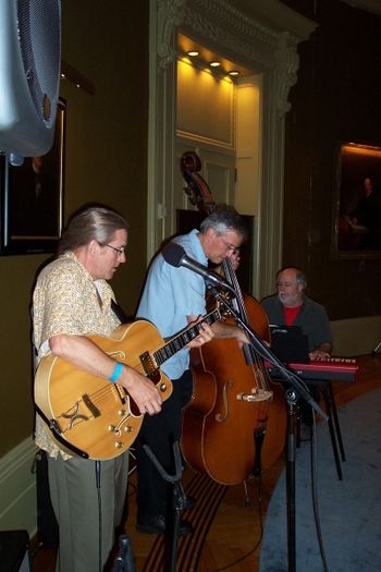 3 Jazz trio with Loren Evarts on piano and Tony Pasqualoni on bass playing in Woolsey Hall #3 Jazz trio with Loren Evarts on piano and Tony Pasqualoni on bass playing in Woolsey Hall
