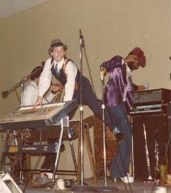 Circa 1972. I was airborne frequently, as a dancing keyboardist for my New York R&B revue, called "300 Years".