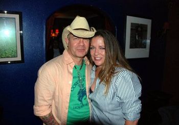 April 25, 2008. Bernie Taupin and Carlene after Carlene's show at The Mint in Los Angeles. They cowrote "The Rain" on Carlene's Little Love Letters album!