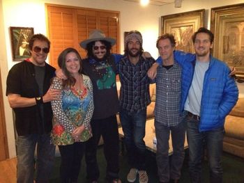 April 2, 2013. Recording Carter Girl album. Hollywood, CA. Me and the boys! Jim Keltner, CC, Don Was, Rami Jaffee, Greg Leisz, and Blake Mills!! :-) Can't wait for y'all to hear this record! I'm so proud of it and the company I got to keep!