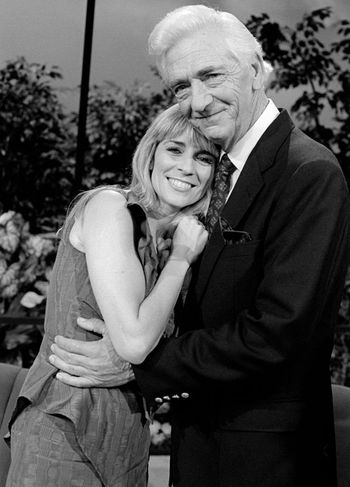 November 19, 1990. Nashville Now show, TNN. Photographer Jim Hagans found this shot he took of Carlene and her dad Carl Smith, and we thank him very much for sharing it with us!
