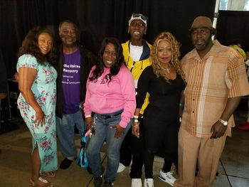 Eddie Taylor family 2018 Chicago Blues fest: Demetria, Tim, Grenda, Larry, Edna, Eddie Jr. Not shown: Milton