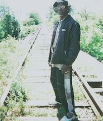 ClarksdaleRRLarry2004 On the train tracks in Clarksdale Mississippi, feeling the spirits of the blues ancestors: 2004