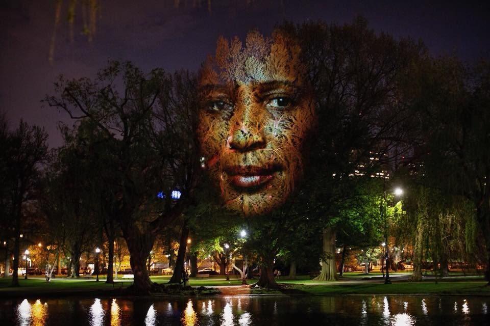 Boston Common Projection of my image: Photo Credit: Eric Jacobs