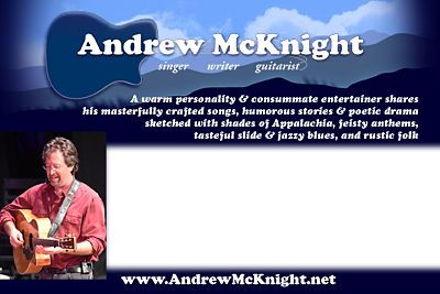 Generic webcard for Andrew McKnight house concert